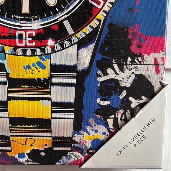 Design District Art Painted Canvas Watch Designer Wall Decor Picture New - Picture 3 of 6